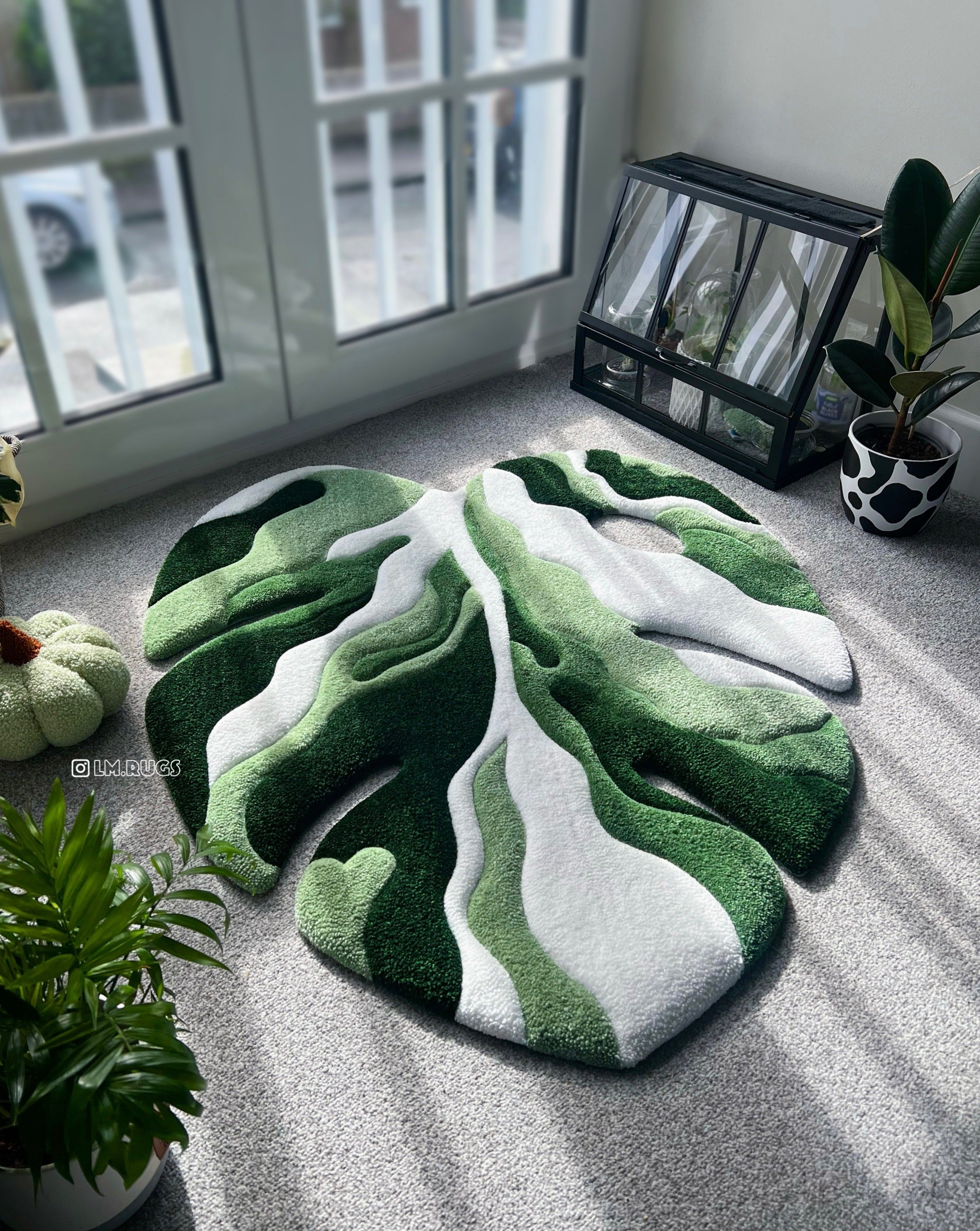 monstera rug Made To Order Monstera Rug – Labeled Masterpieces