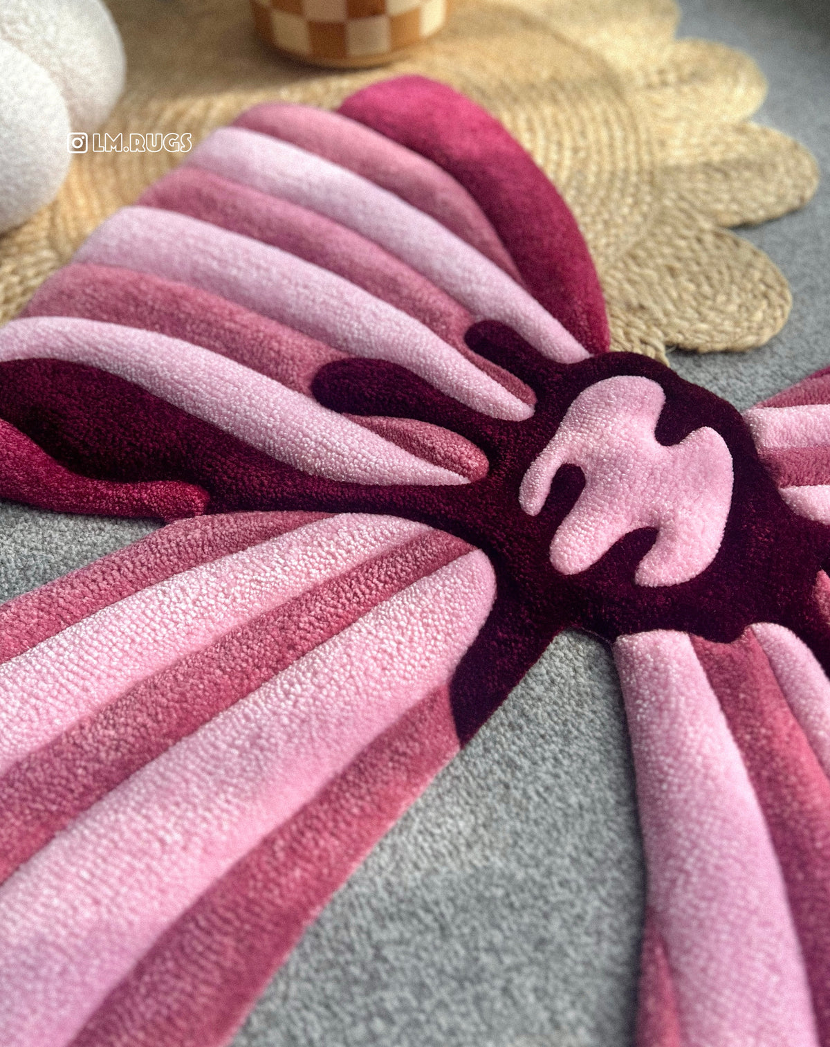Bow Custom Rug Pink Bow Rug π β Labeled Masterpieces
