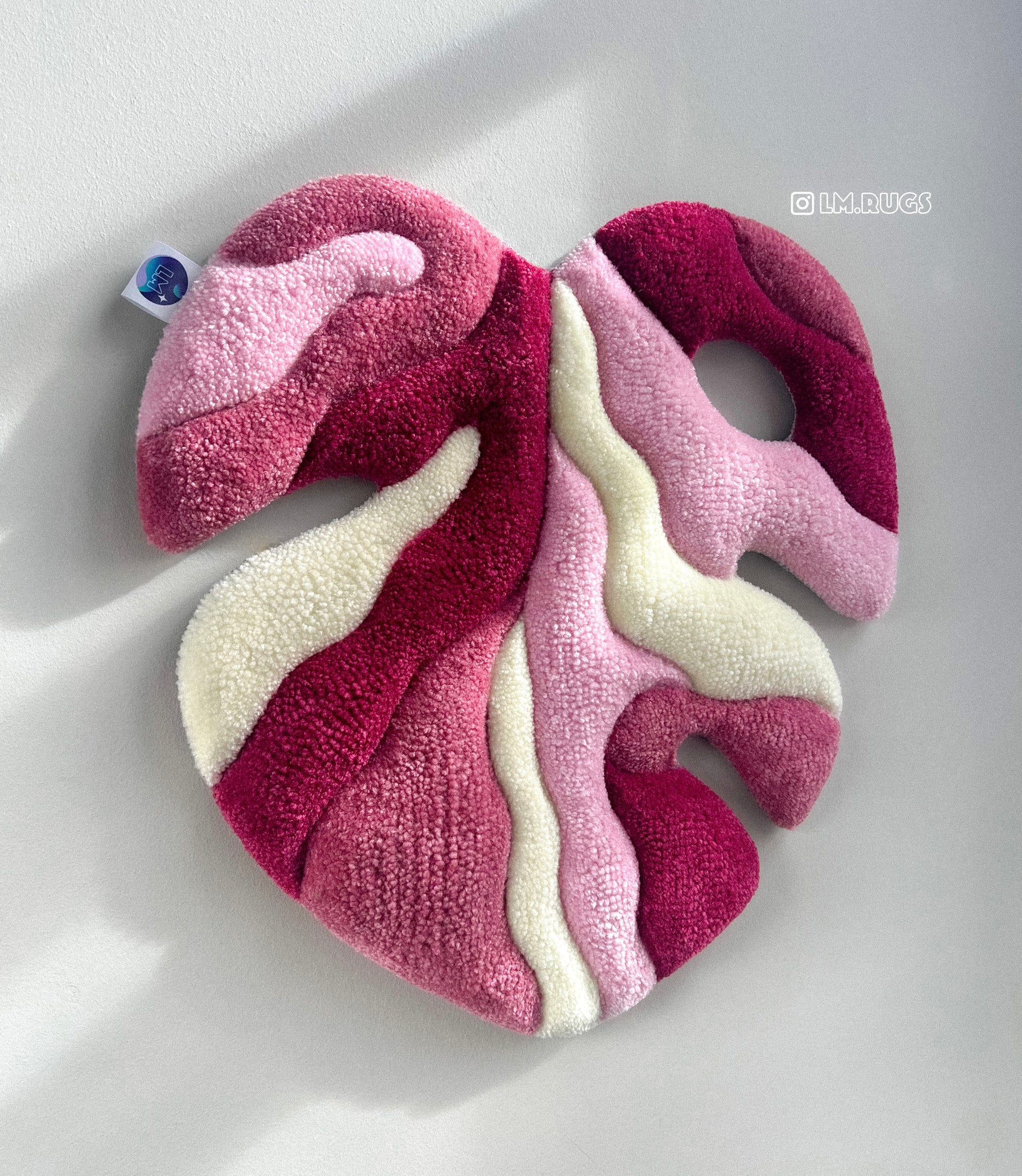Mini Monstera Rug ✨Bubblegum✨ – Labeled Masterpieces