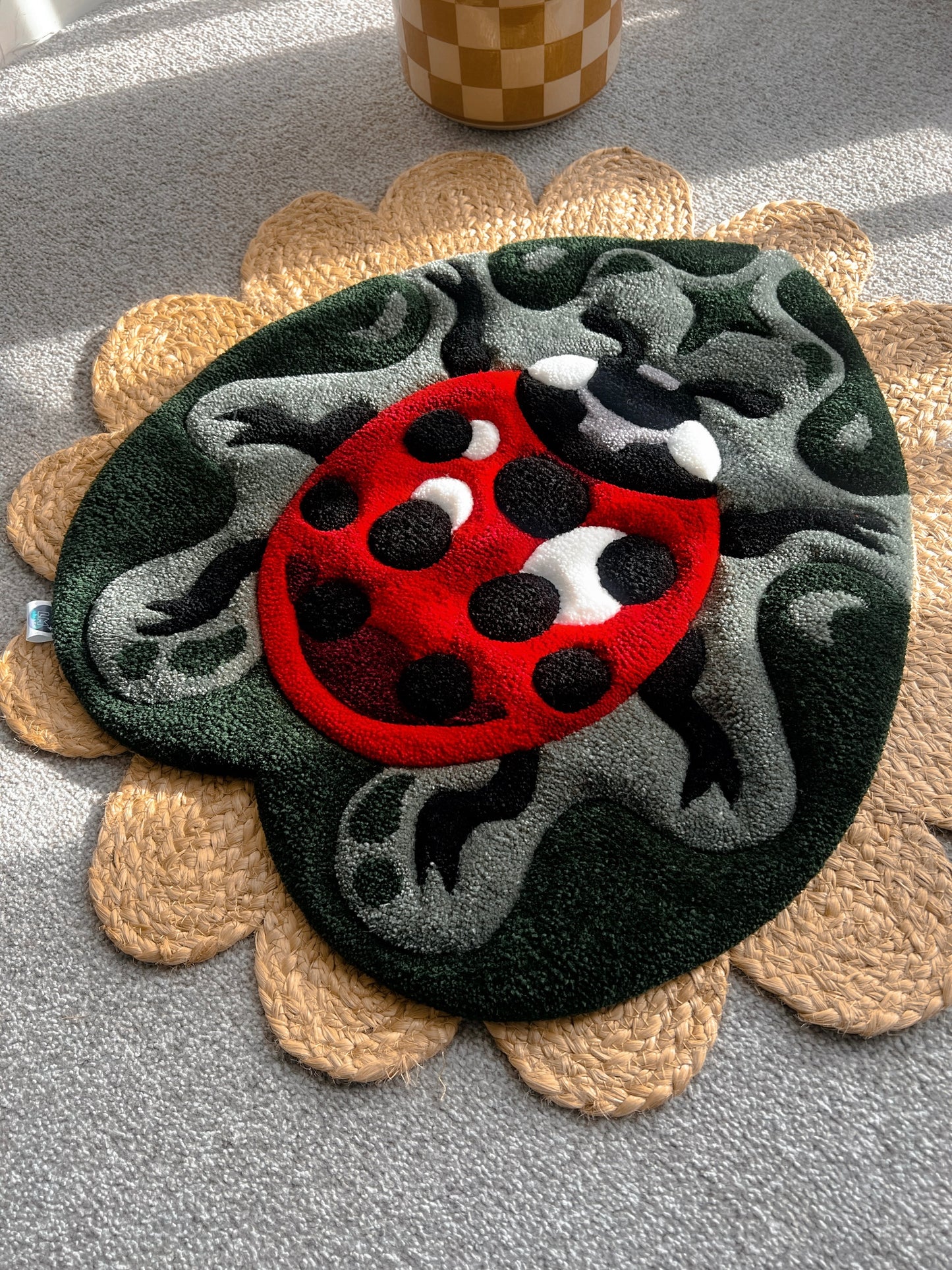 Ladybug Dreamscape Original Rug Piece