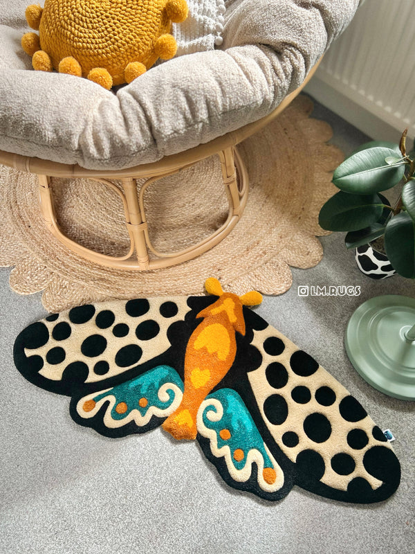 Moth Pattern Rug Spotted Moth Rug – Labeled Masterpieces