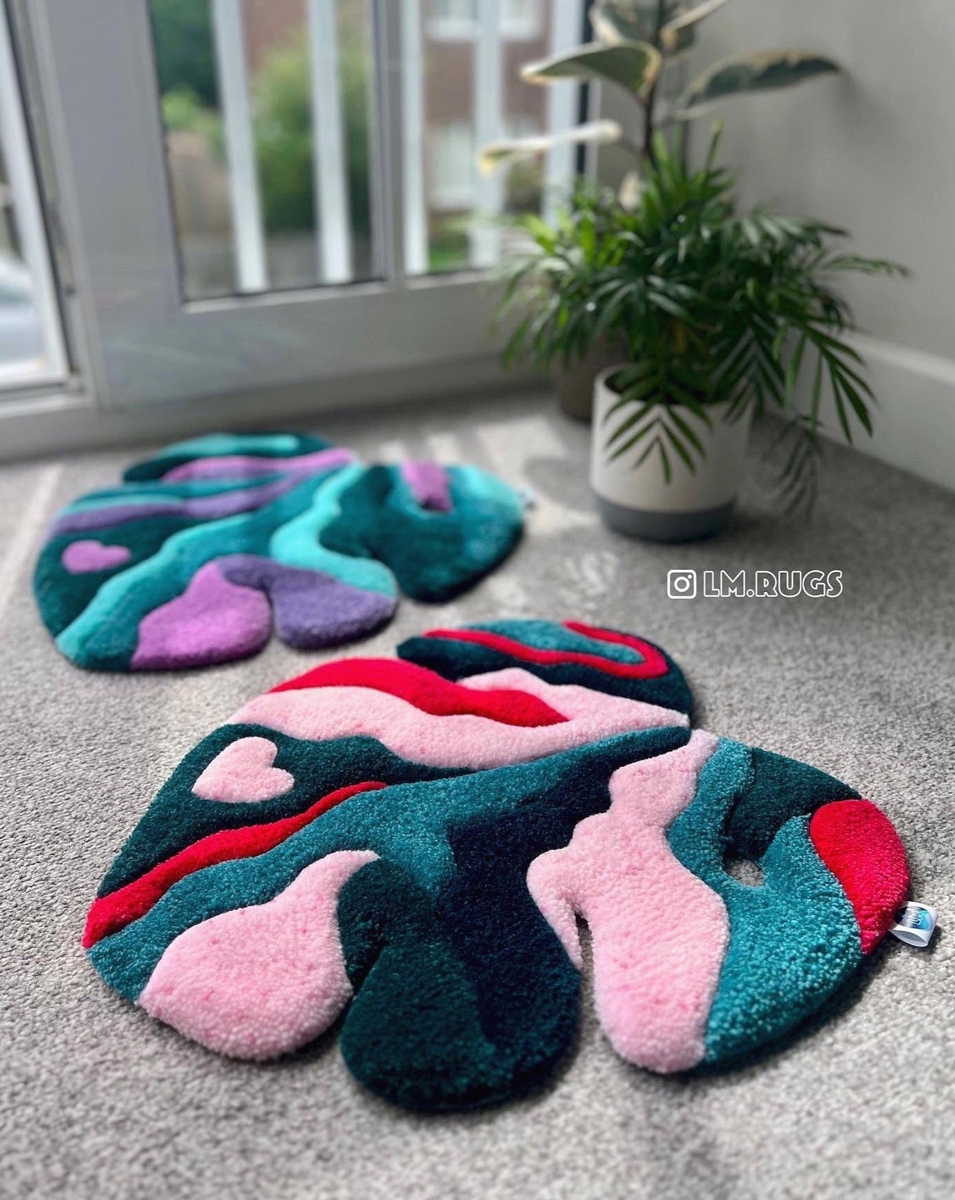 Colourful Monstera Rugs