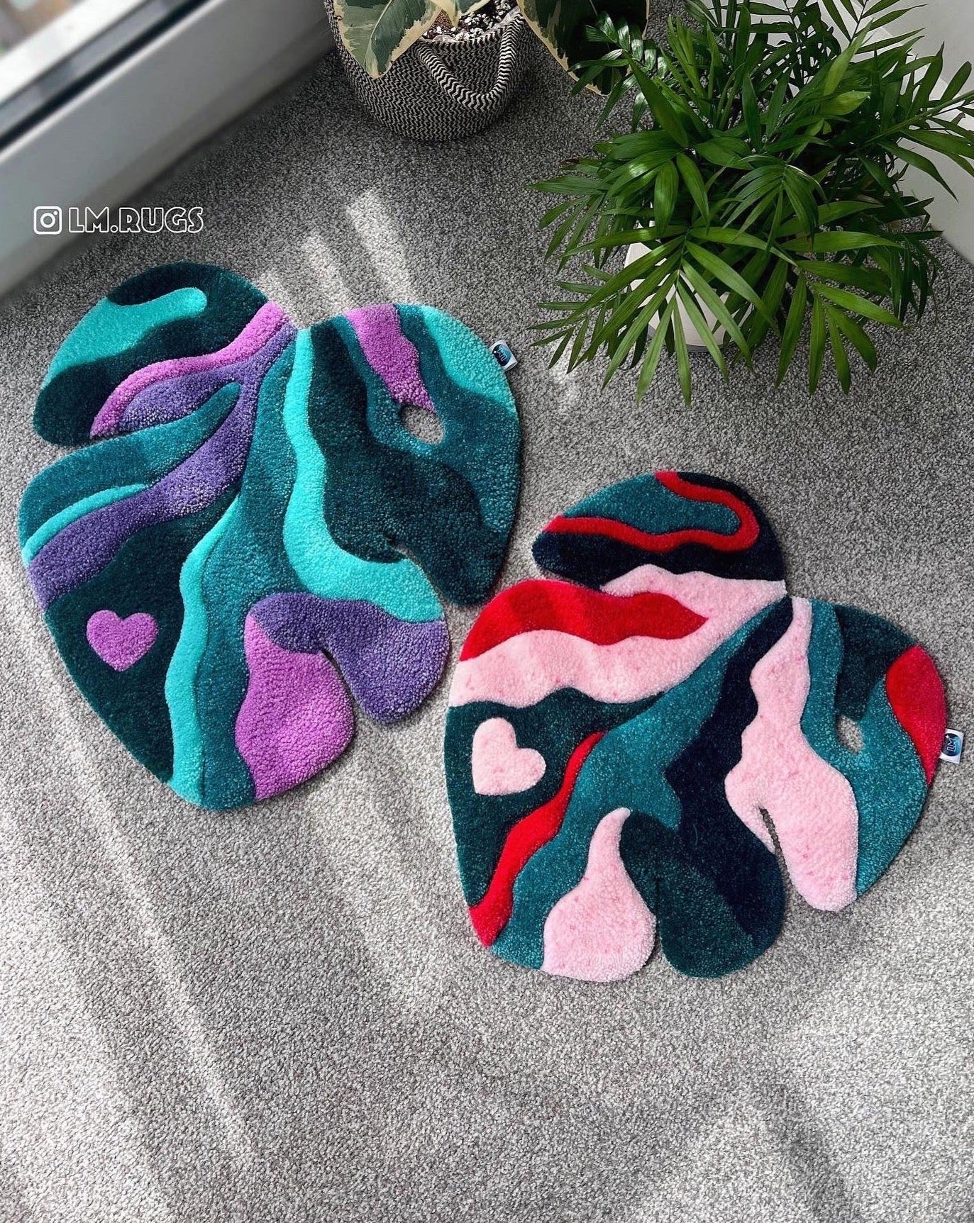 Colourful Monstera Rugs