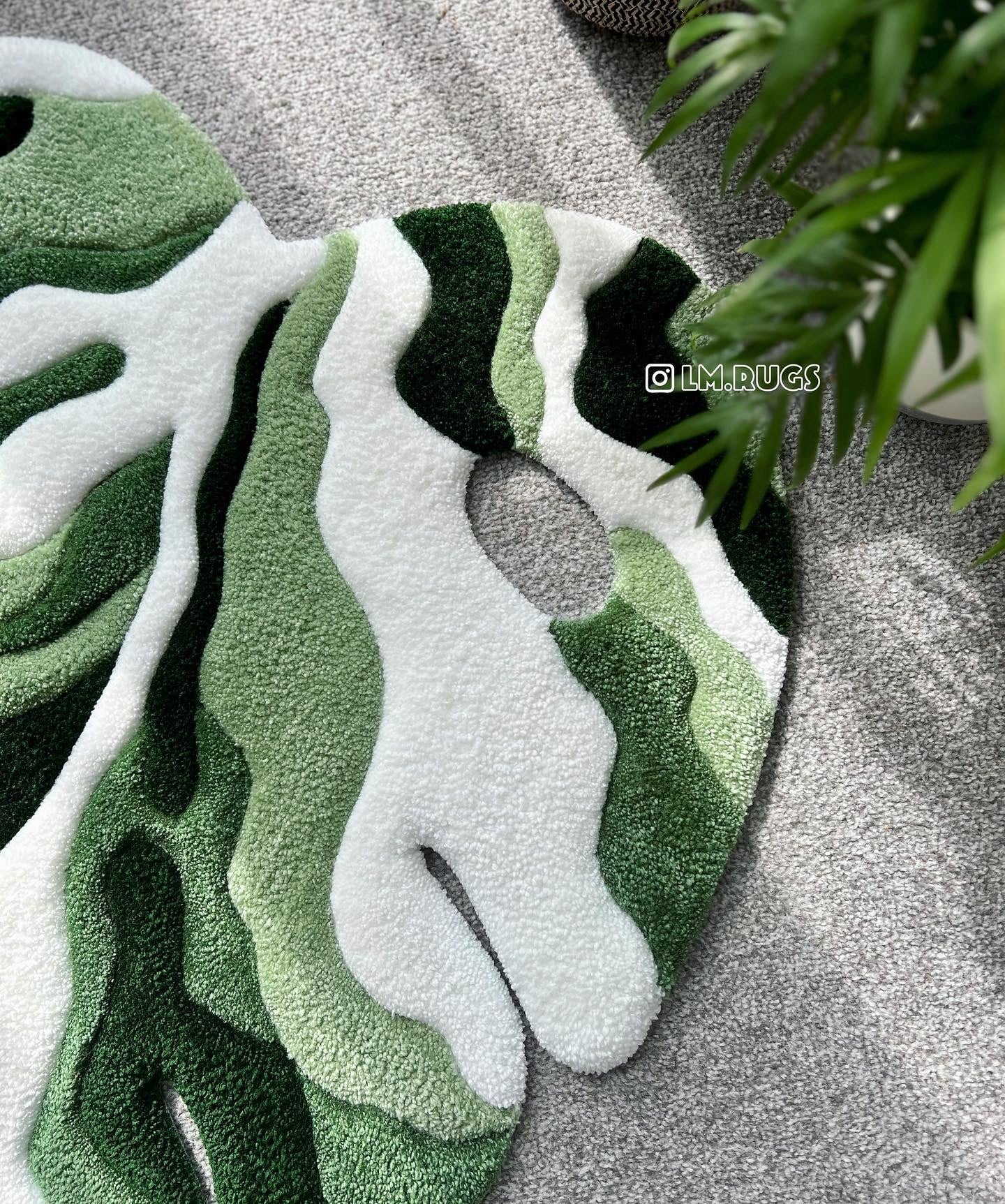 Made To Order Monstera Rug – Labeled Masterpieces